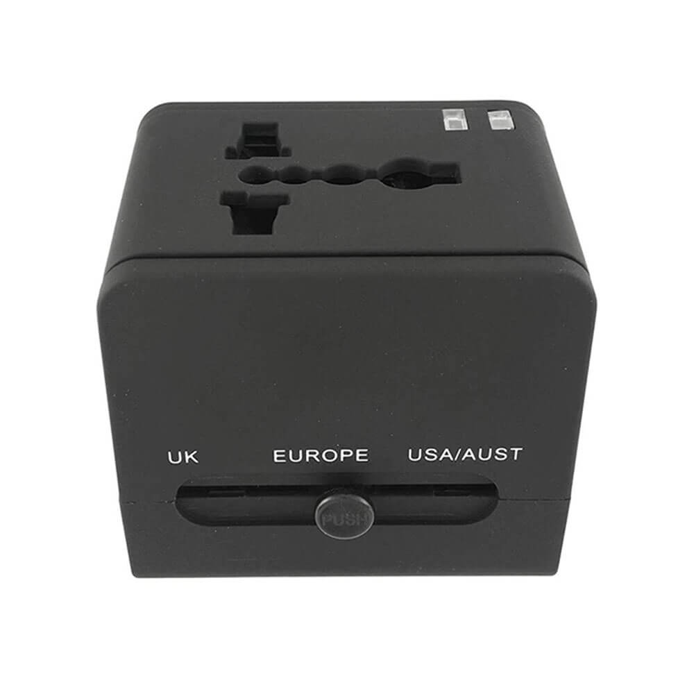 International Power Plug Travel Adapter with 2 USB Ports - Works for 150+ Countries-Techville Store
